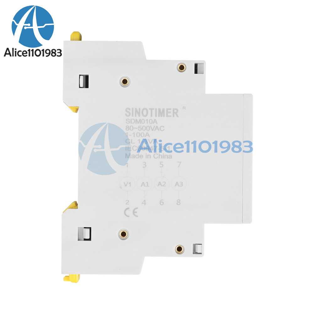 AC 80-500V 1-100A DIN Rail AC Ammeter Digital Display Voltage Current Meter