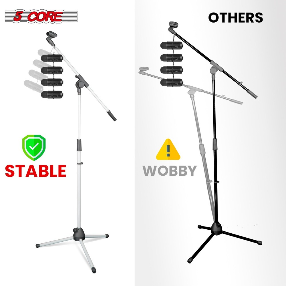 5Core Tripod Mic Stand Adjustable Holder Floor Microphone Boom Arm