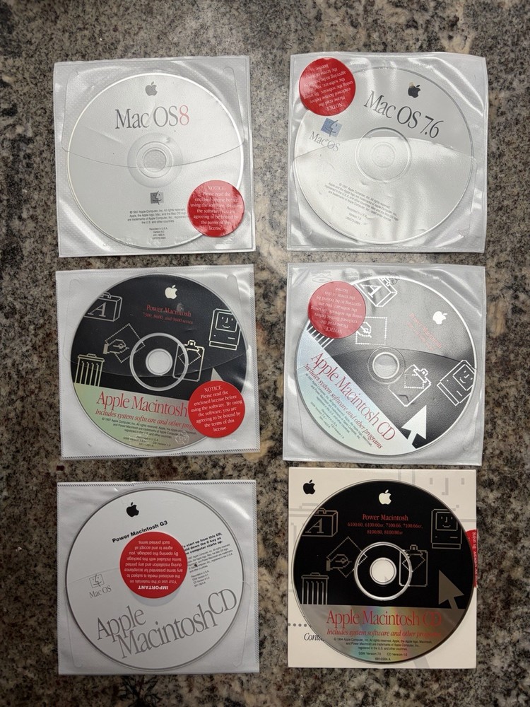 Vintage MacOS Install CDs