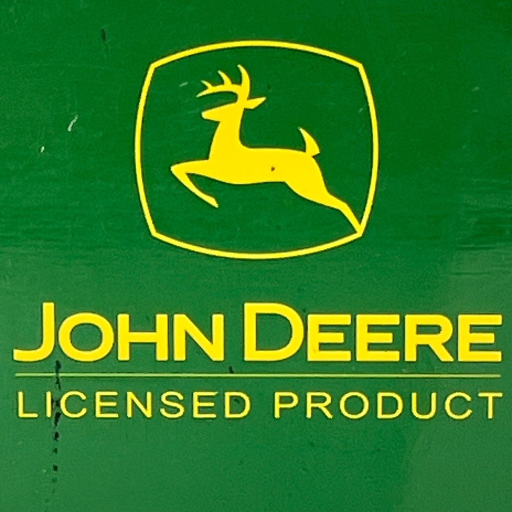 John Deere Licensed Tin Caddy Box Wooden Handle Tool Utensil Compartments
