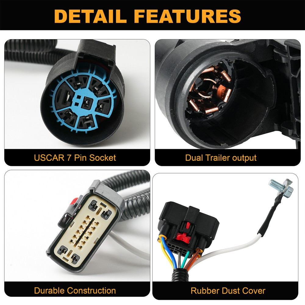 2009-2014 For Ford F-150 Trailer Tow Hitch Bar Wire Connector Harness Kit