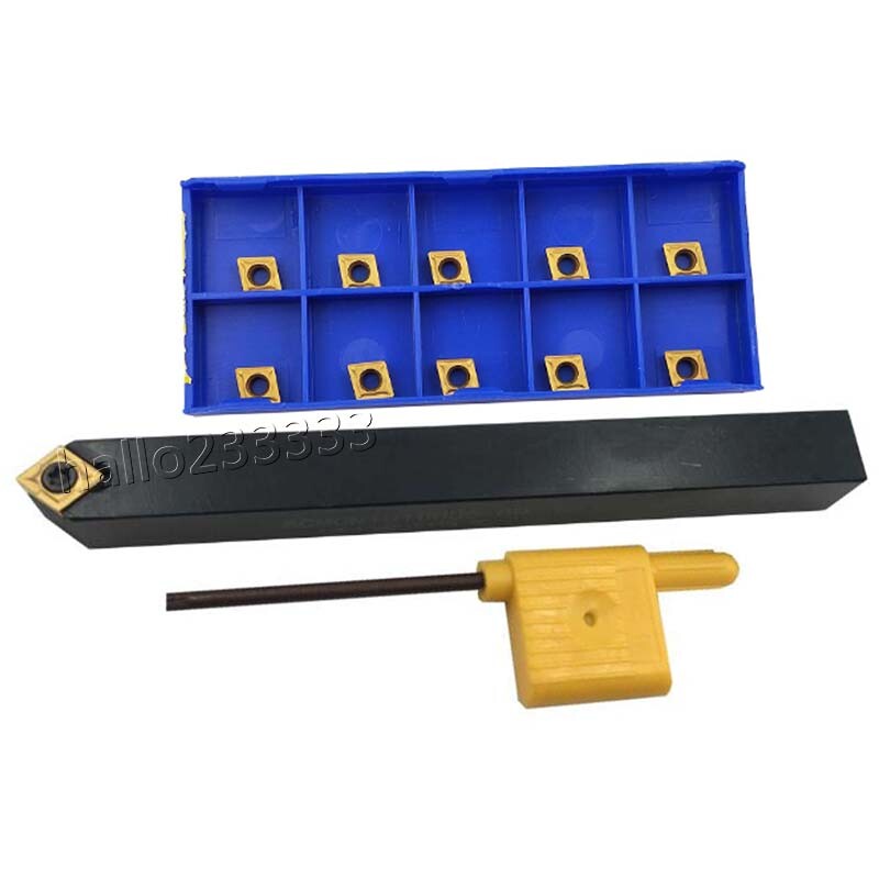 40° SCMCN 1010H06 Lathe External Cutting Tool Holder + CCMT060204 BP010 inserts