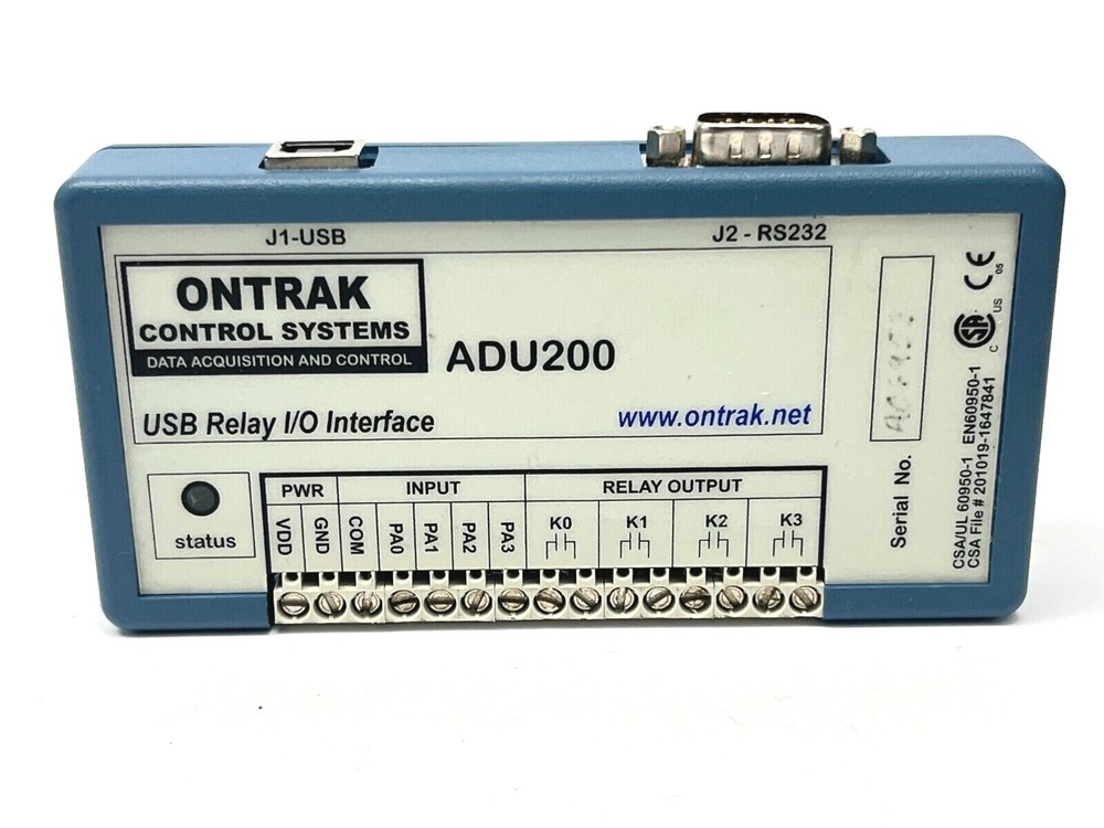 Ontrak Control Systems ADU200 USB Relay Interface I/O