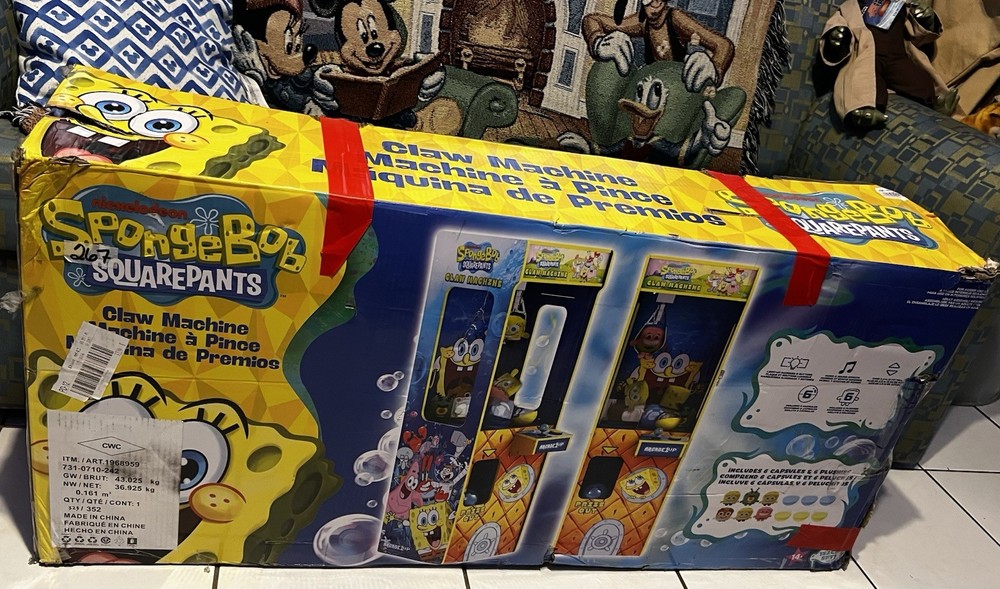 Arcade 1Up SpongeBob SquarePants Claw Machine NEW OPEN BOX