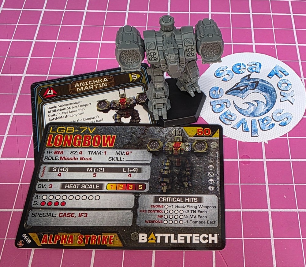 BattleTech Longbow Mech  -- Inner Sphere Fire Lance + Cards