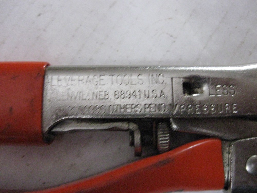 LeverWrench Leverage Tools Locking Adjustable Locking Pliers Model #10
