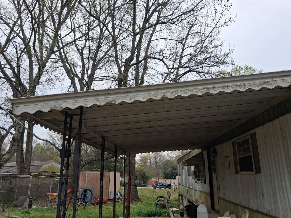 Front porch awning cover.
