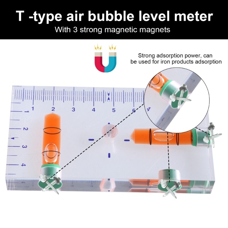 Essential Leveling with Clear Housing & Precisions Liquid Small Leveling Tool