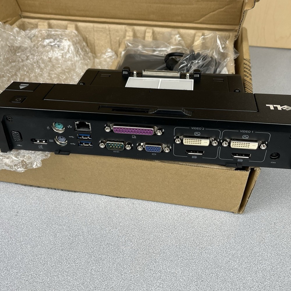 Dell PR02X E-Port Plus Dock Replicator Station with Power Adapter