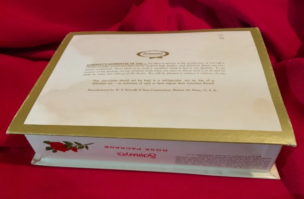 Schrafft’s,Rose Package,Candy Box,Chocolate Box,Container,USA,Assorted Candy Box