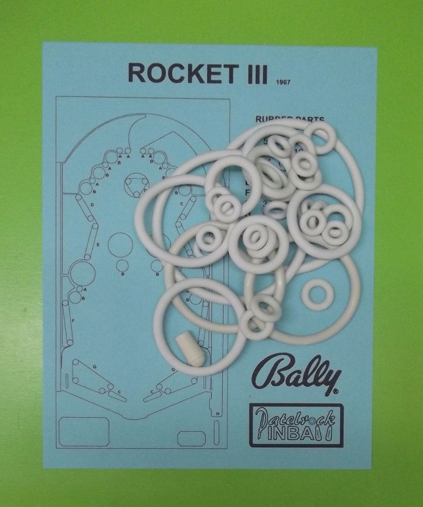 1967 Bally Rocket III Pinball Machine Rubber Ring Kit