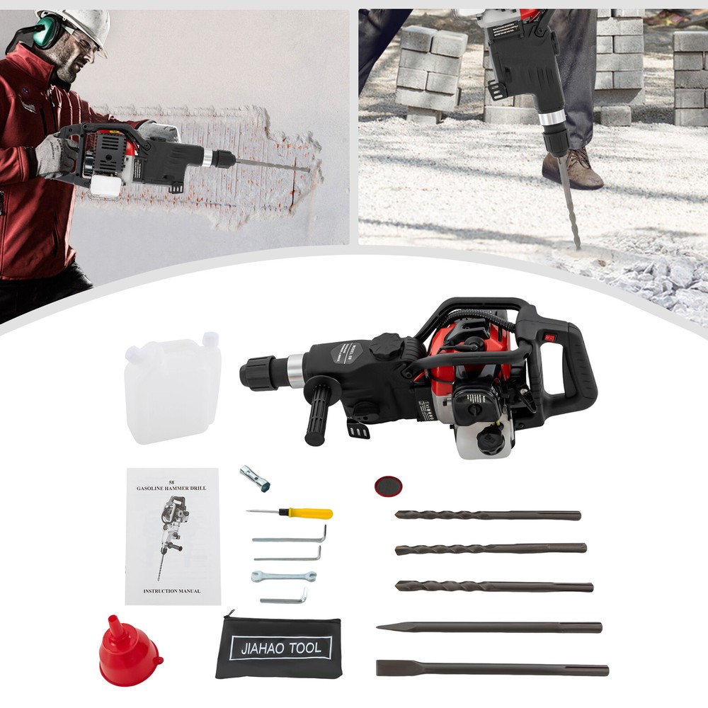 Multifunction Gas Powered Petrol Jackhammer Gasoline Hammer Drilling Machine