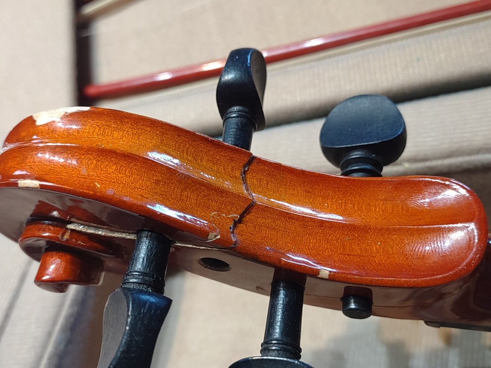 🎻 4/4 Solid Wood Beginner Violin Outfit – Spruce Top & Maple Back, Case 2 Bows