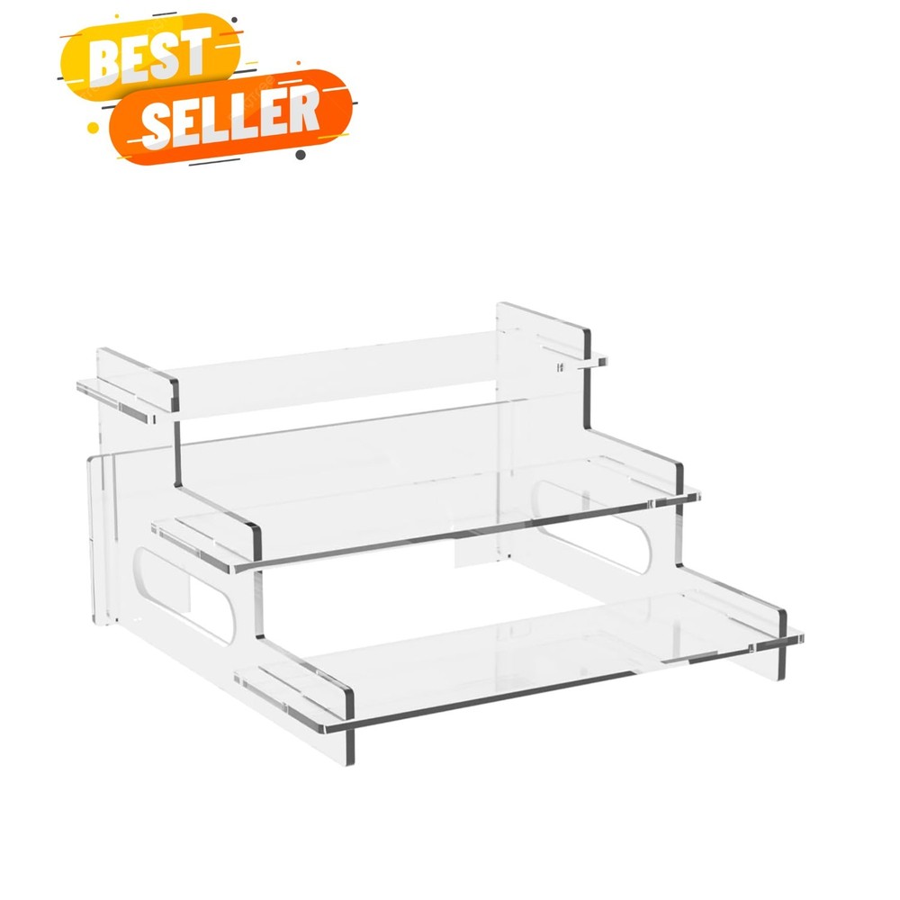 Versatile Acrylic Display Stand - 3-Tier Organizer for Desserts & Figures