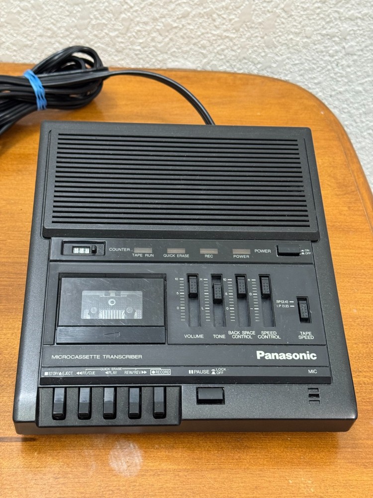 Vintage Panasonic RR-930 Microcassette Transcriber - Tested - No Pedal