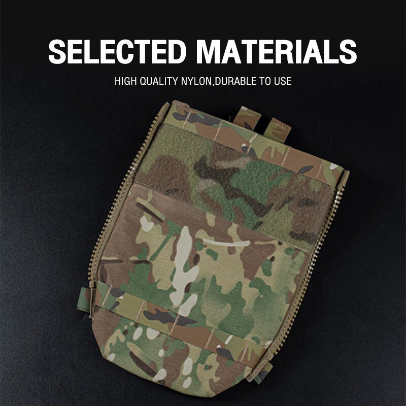 WoSporT Tactical MOLLE V5 Hydration Pouch Back Panel Double Zipper Multi-purpose