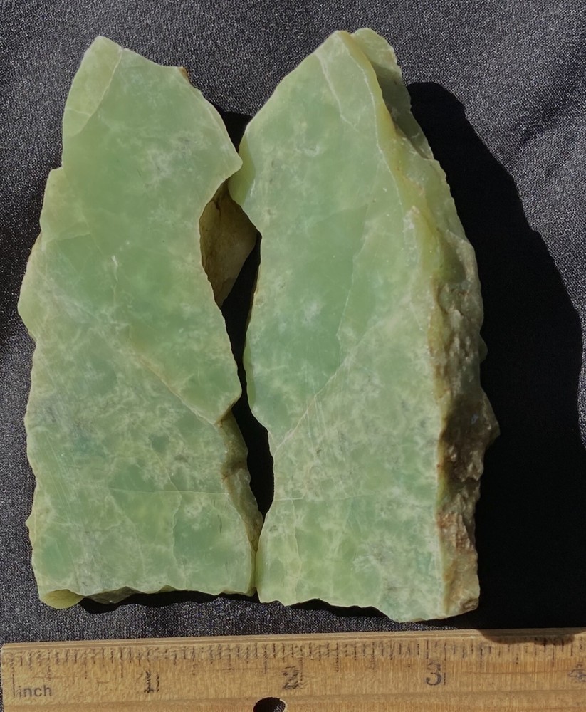 Aventurine Split Open Chunk Translucent Aventurescence Green 316 Grams 11.2 oz