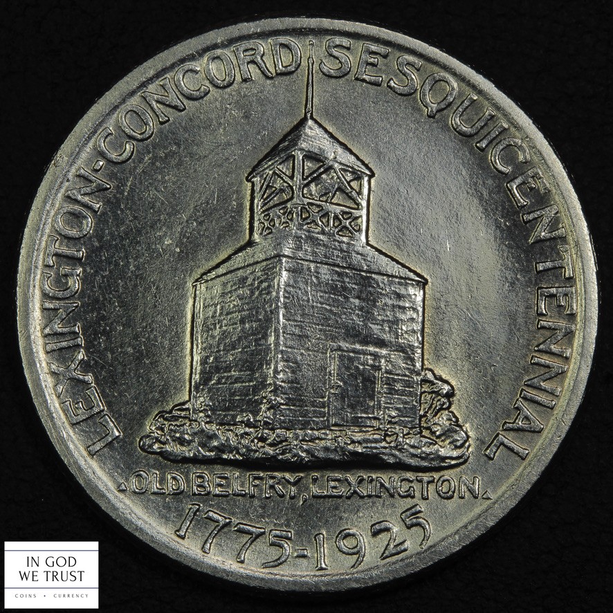 1925 Lexington Concord Commemorative Silver Half Dollar 50C