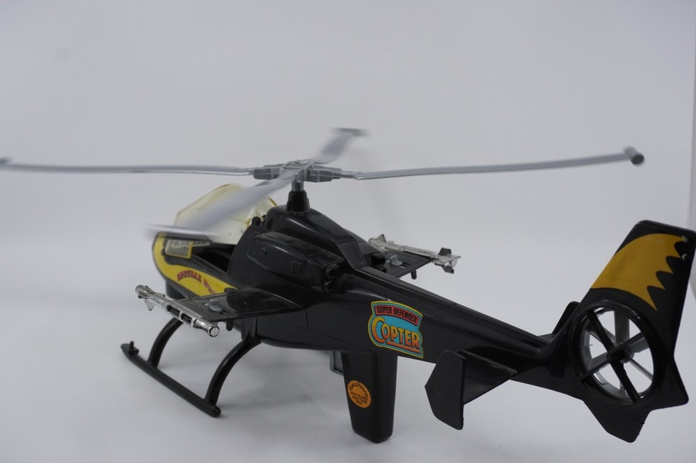 Vtg. Processed Plastic CO. Helicopter w/ Trigger Spin Blades 18" Black Gi Scale