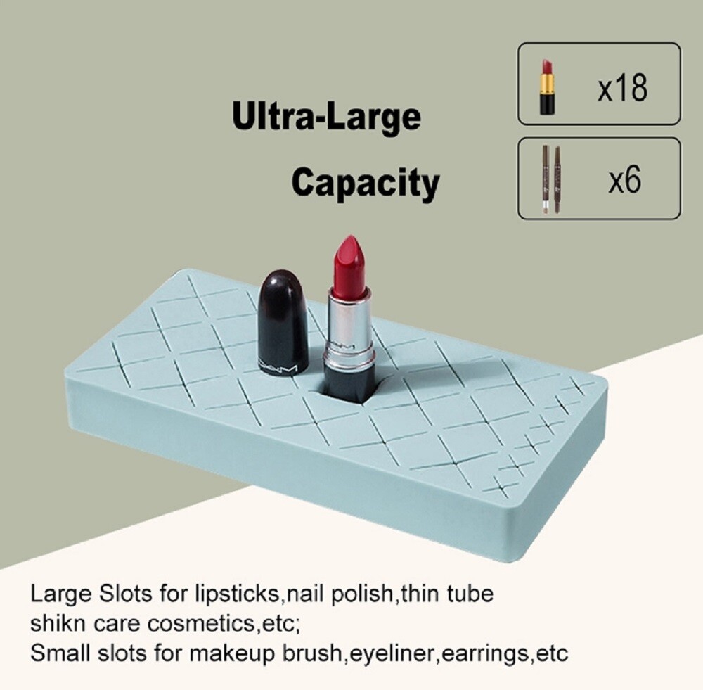 Silicone Lipstick Holder Display Stand - Cosmetic Organizer, Lipgloss Storage