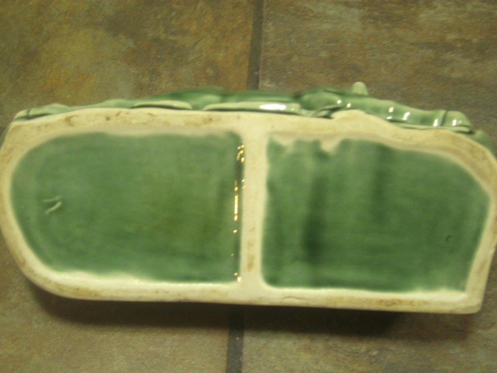 PHIL MAR ~ LEAPING DEER ~ DOUBLE PLANTER ~ LIGHT GREEN ~ NO LAMP ~ EUC