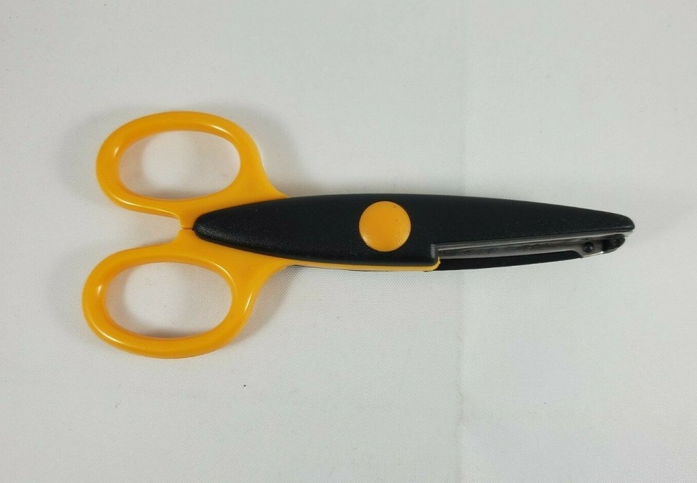 Yellow Handle Edgers Scissors For Crafting Scrapbooking Cardmaking