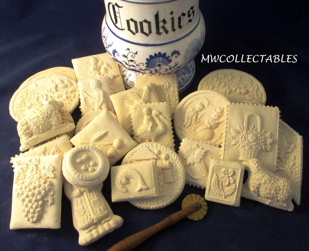 Springerle Speculaas Gingerbread Cookie Stamp Press Mold - STARRY WINTER SCENE