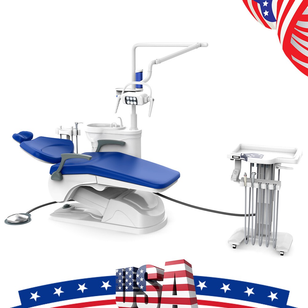 FDA Dental Unit Chair DC Motor Controlled/ Protable Delivery Unit 4H Compressor