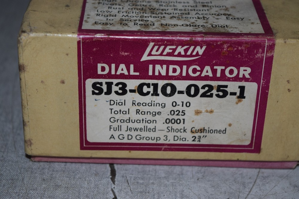 Lufkin SJ3-C10-025-1 Dial Indicator .0001"