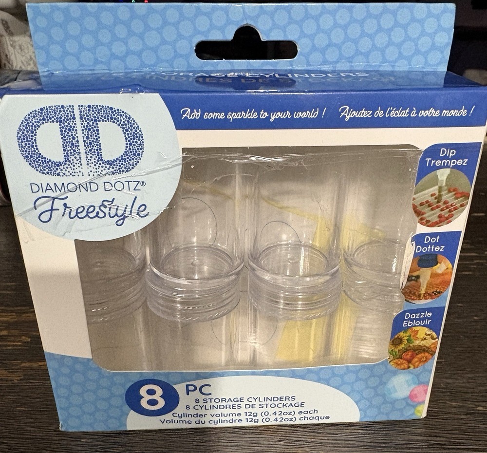 New Diamond Dots Freestyle 8pcs Storage Cylinders