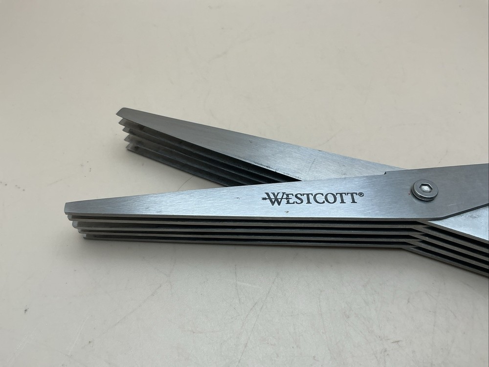 Westcott 8" All Purpose Shredder Scissors, Red, Preowned