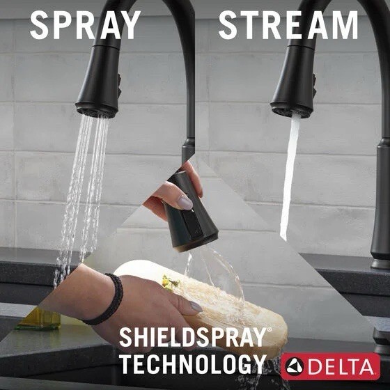 Delta Coranto 9179-BL-DST Single Handle Pull-Down Kitchen Faucet - Matte Black