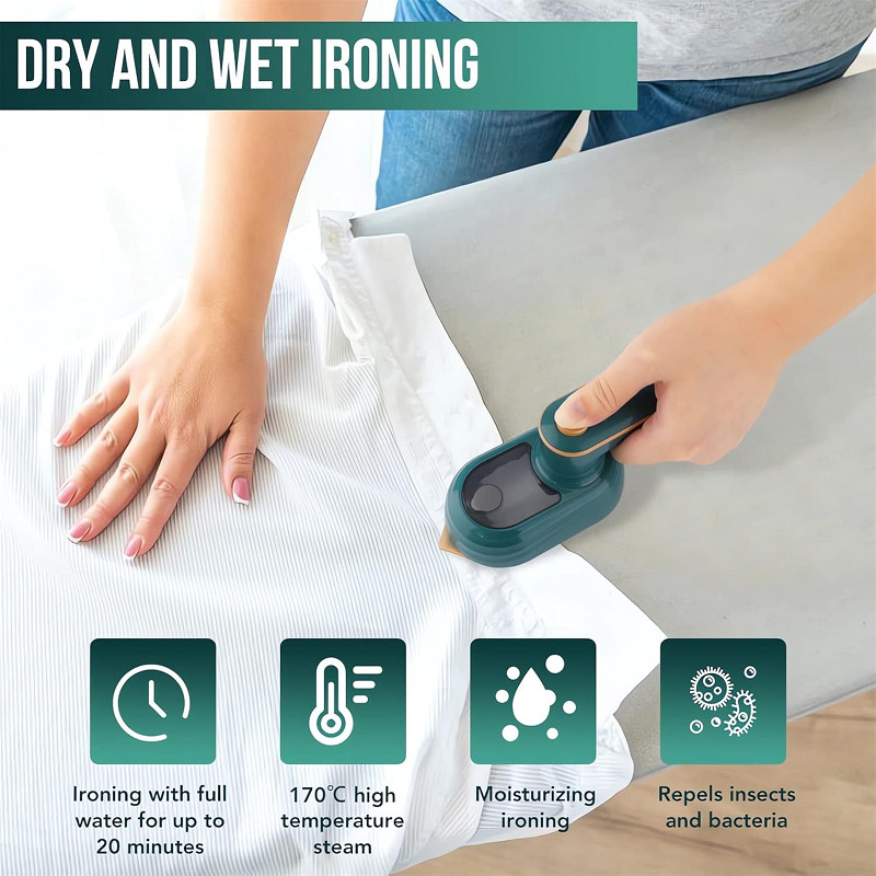 Mini Portable Micro Steam Iron Machine Steamer Handheld Garment Clothes Ironing