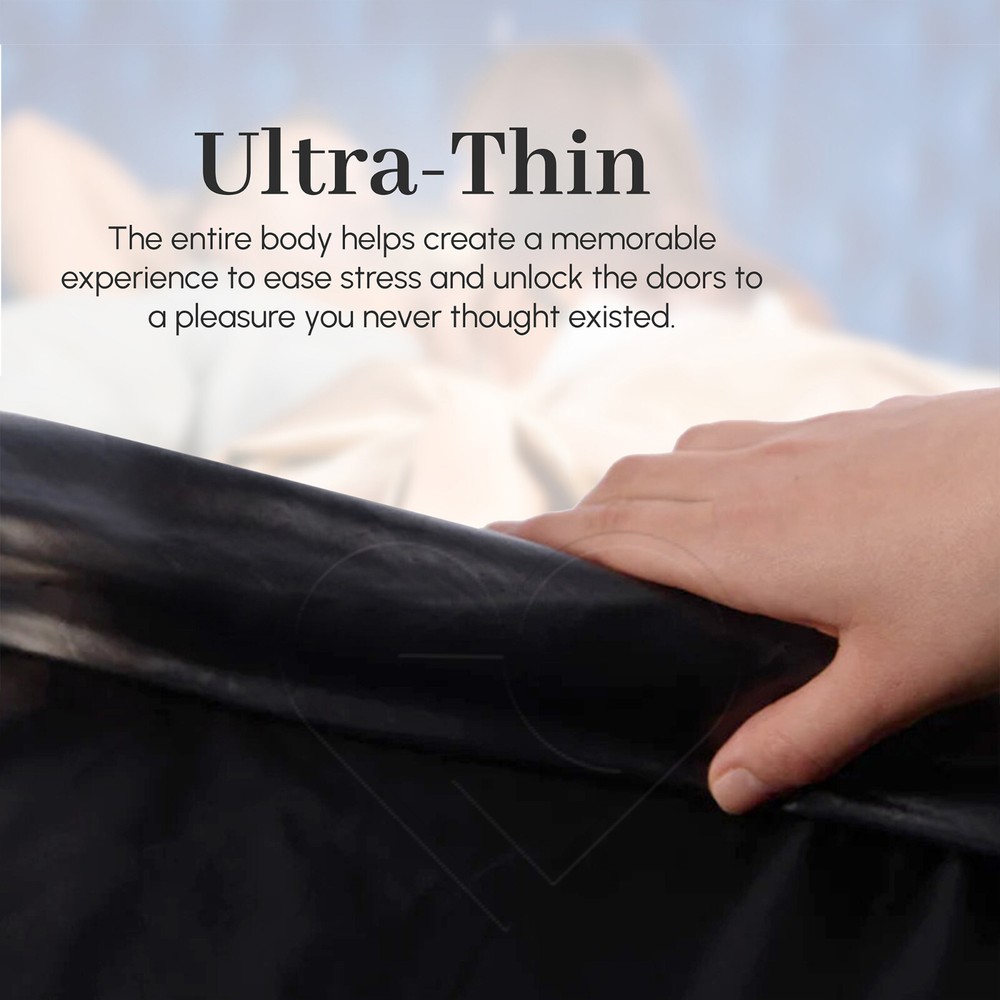 Black Waterproof Fitted Sheet QUEEN - Mattress Protector, Nuru Massage, Physio