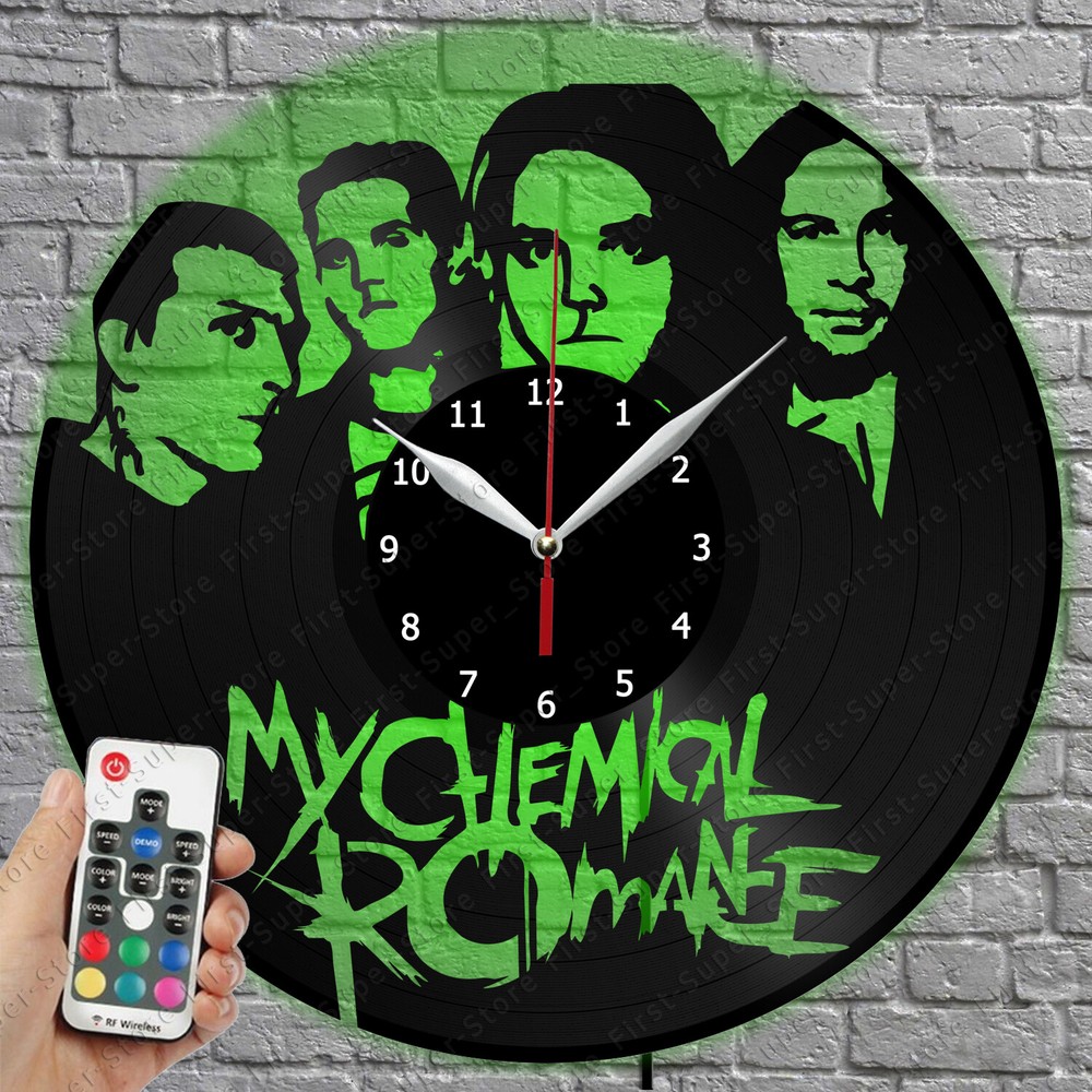 LED Clock My Chemical Romanc Vinyl Record Wall Clock Led Light Wall Clock 7171