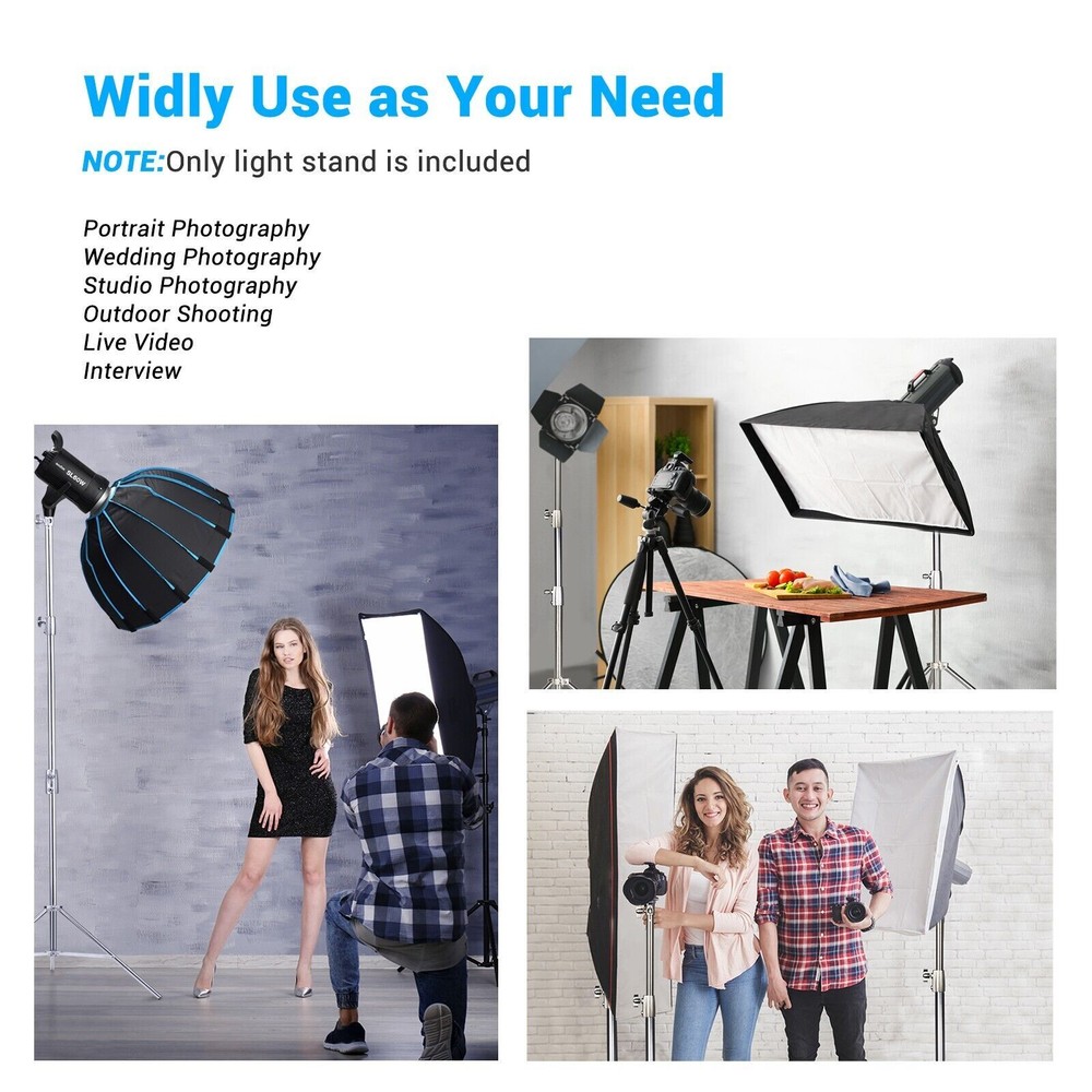 Stainless Steel 2.8m Studio Lighting Tripod for Speedlight, Strobe Light/Softbox