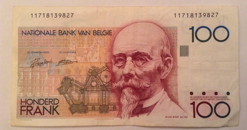Belgium Banknote. 100 Francs. Dated 1982-94