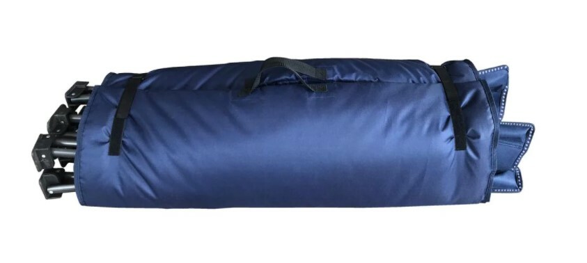 Zenithen Limited Blue Portable Cot with Padding, Dark Blue, 78" Long
