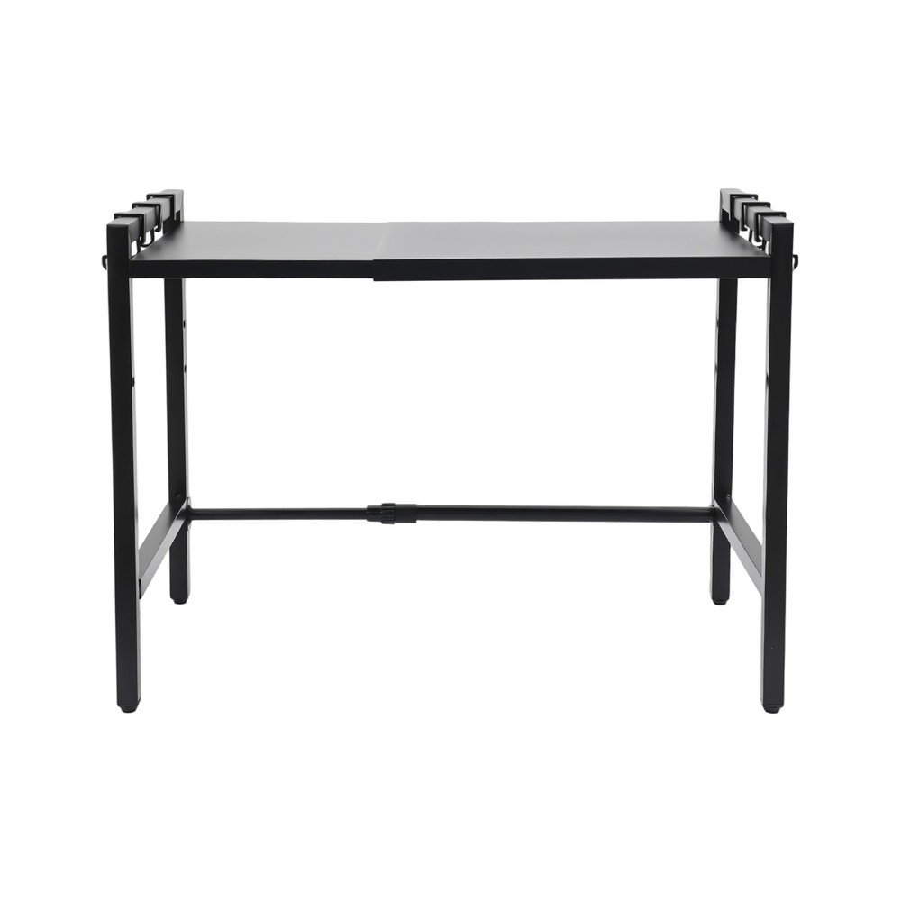 Kitchen Countertop Organizer with Hooks Adjustable Microwave Stand 66lbs Load