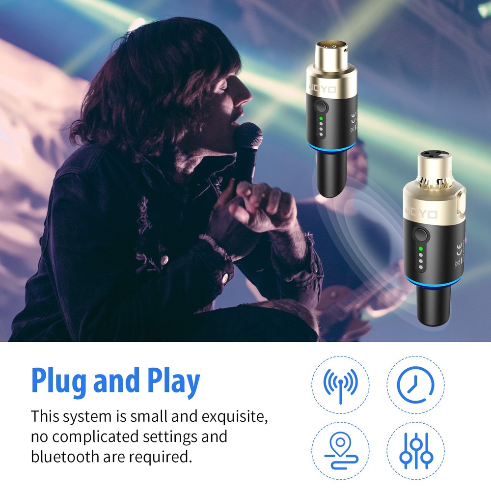 JOYO MW-1 Microphone Wireless Transmitter System & Receiver Audio Universal（OP)