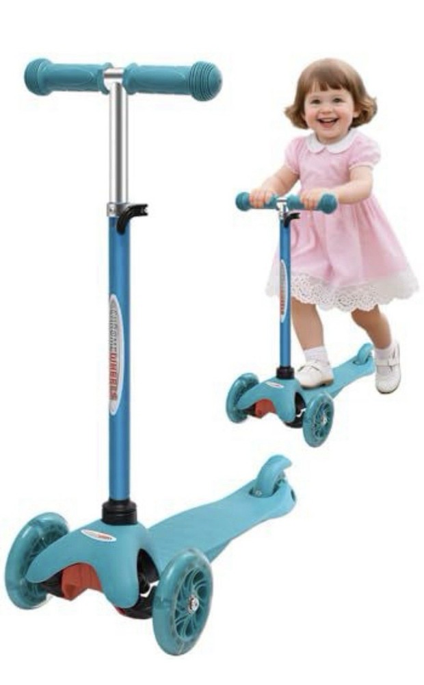 ChromeWheels Foldable Scooters for Kids, Deluxe Kick Scooter 4 Adjustable Height