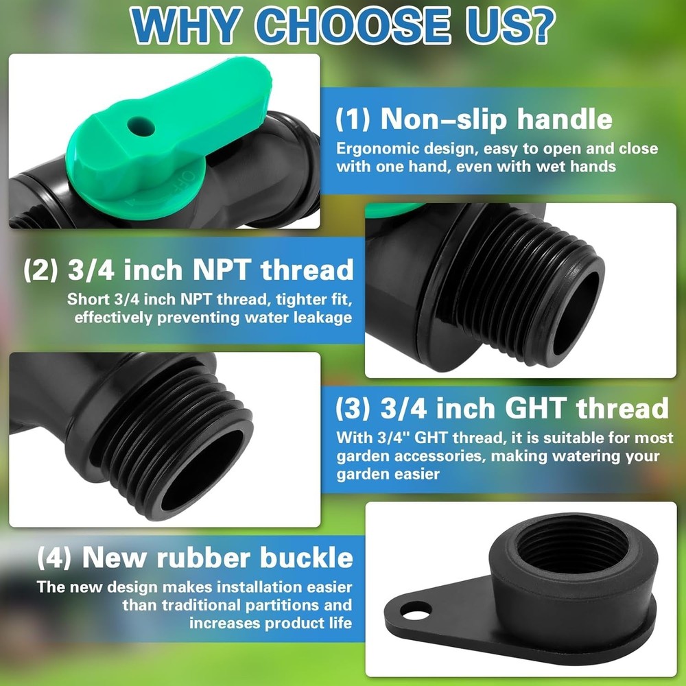 High-Flow External Rain Barrel Spigot Kit