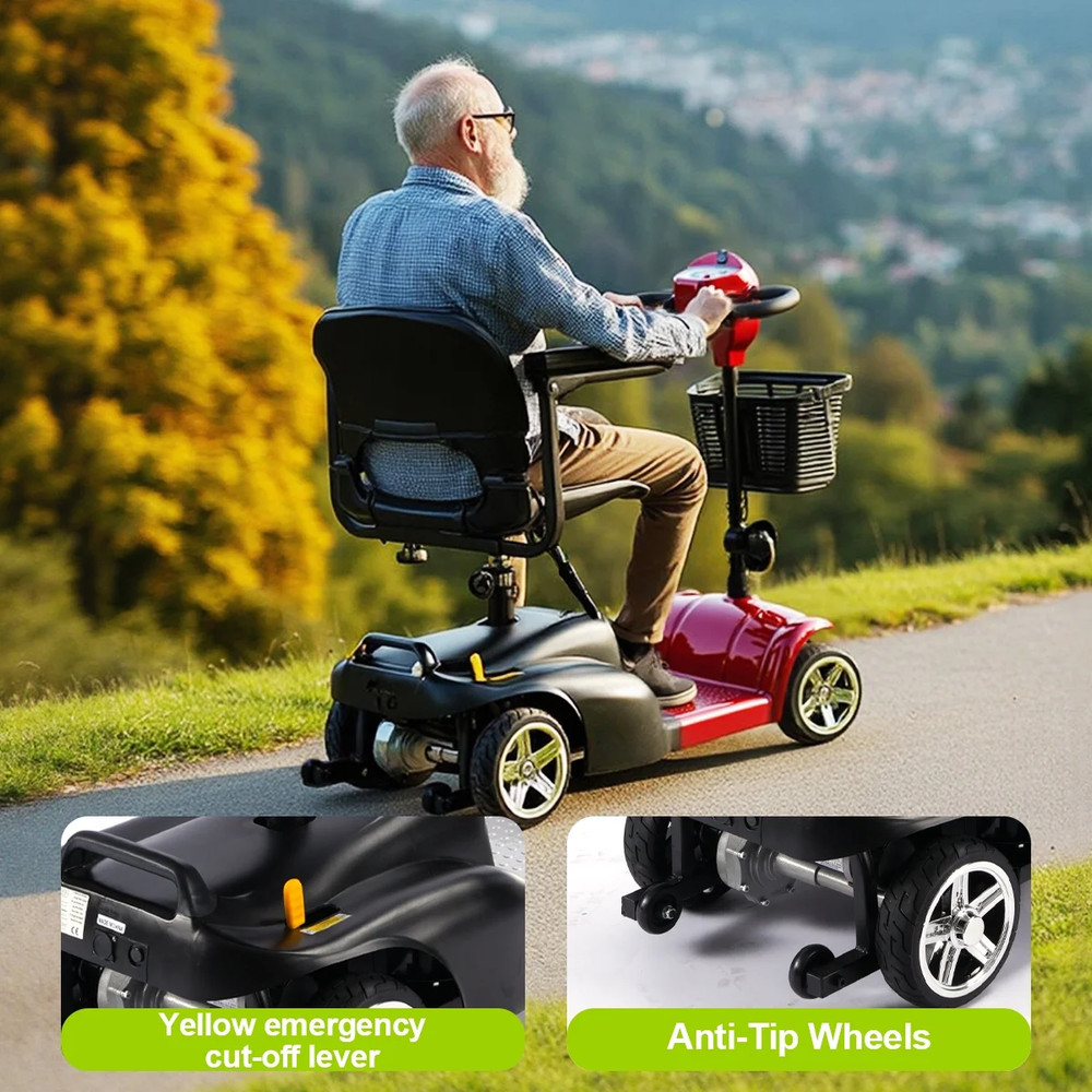 Mobility Scooter,Folding 4 Wheels Mobility Scooters for Seniors,Replacement E...