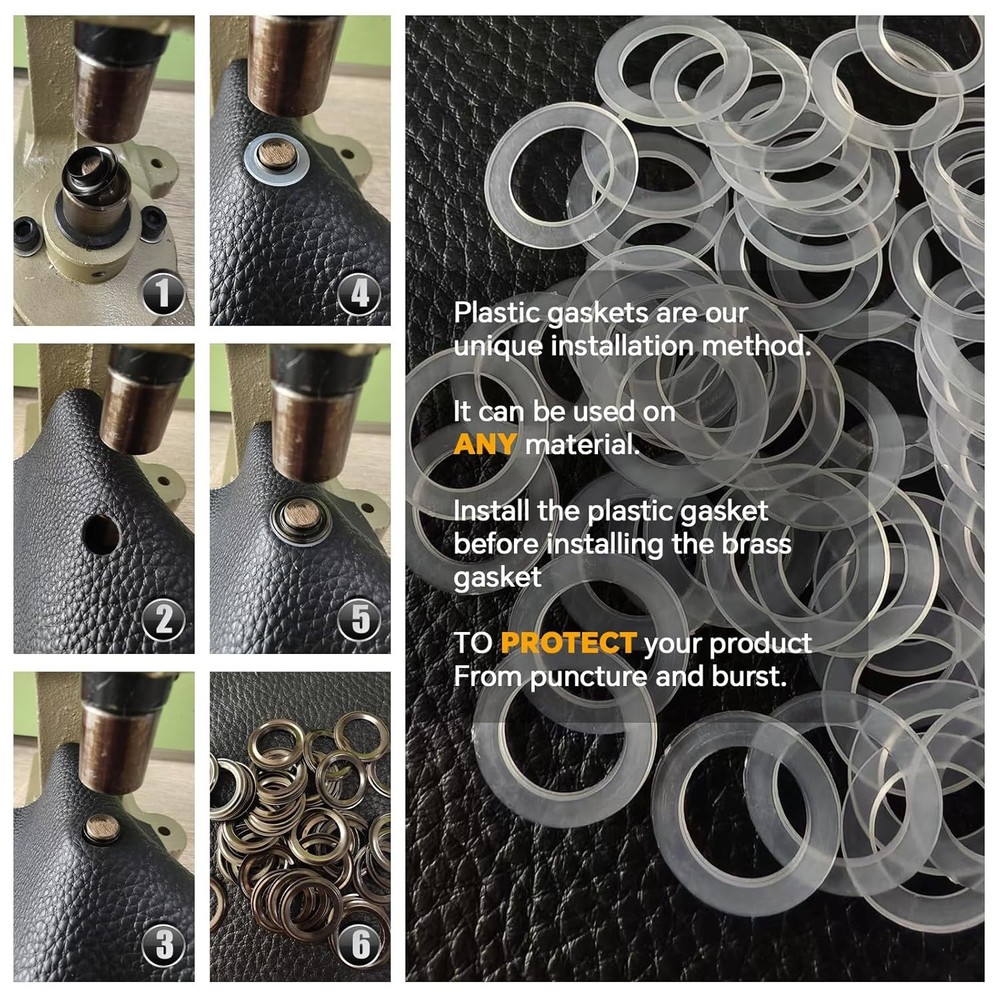 DK98 Hand Press Grommet Kit with 1500 Pcs Grommets