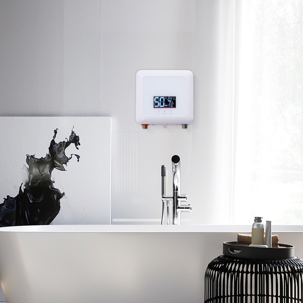 Small Electric Hot Water Heater 5500W Portable Tankless Instant Hot Water Heater