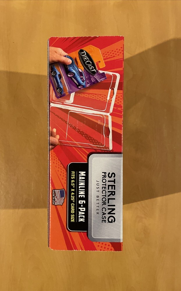 Sterling Protector Case Mainline 6 Pack Gift Box for Hot Wheels & Matchbox Basic