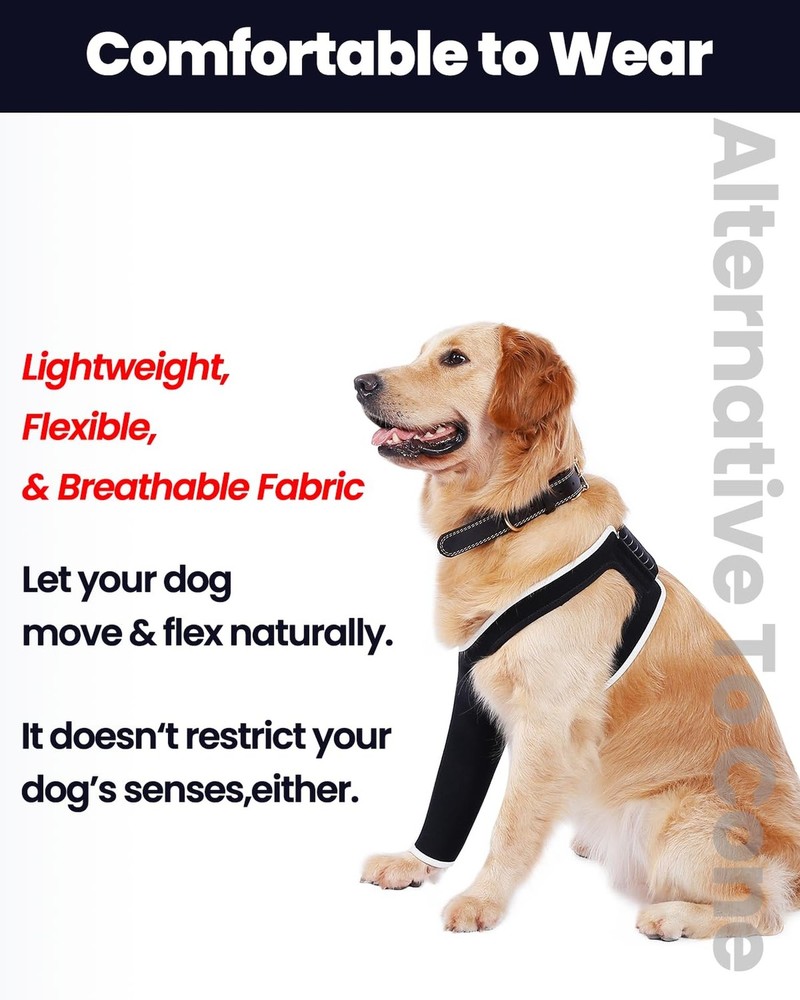 Dog Front Leg Sleeve, XLarge, Comfortable, Breathable Material, Adjustable El...