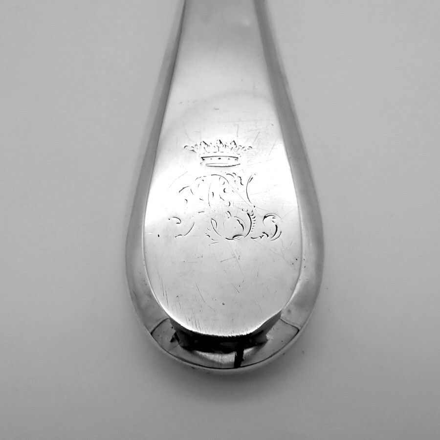 Hand Mirror Double Sided Continental 800 Silver Crowned Monogram