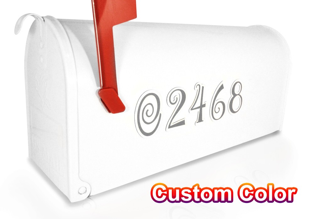 Mailbox Magnet (Partial Cover) Custom Color 2.5" Address Numbers