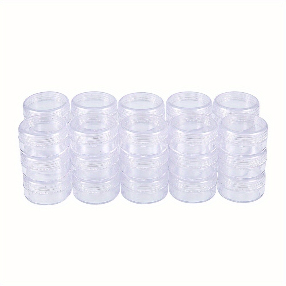 1Box 30 Pcs 10ml Empty Clear Plastic Bead Storage Container jar